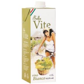 BELLA VITE VINO BIANCO BRIK LT.1 PZ.15